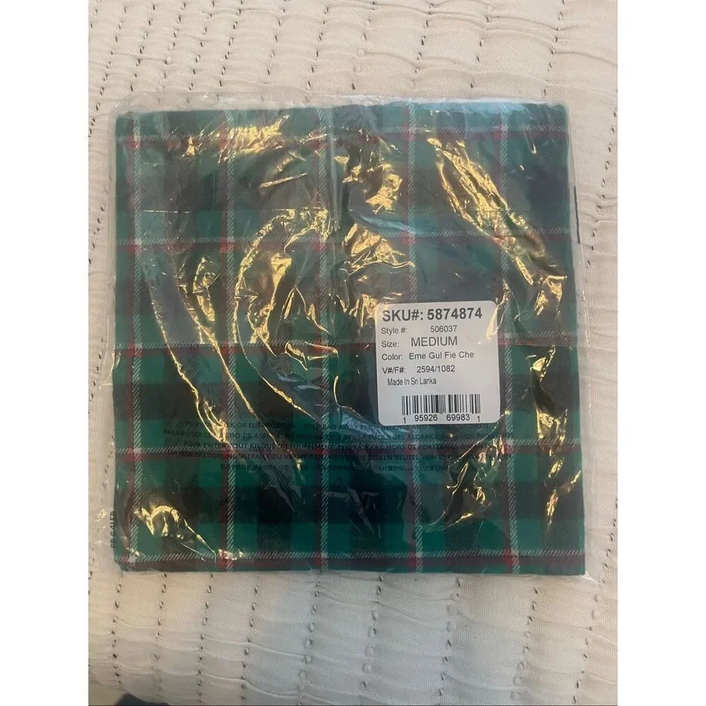 Lands End Flannel Dog Bandana NEW